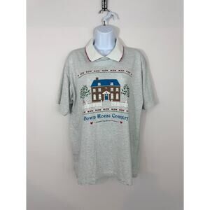 Vintage Down Home Country Polo Graphic Tee XL Made in USA